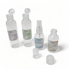5% OFF - NECESER SIMIL NEOPREN + STICKERS + ATOMIZADOR + FRASCO CH + 2 FRASCOS GRANDES - AEROPUERTO